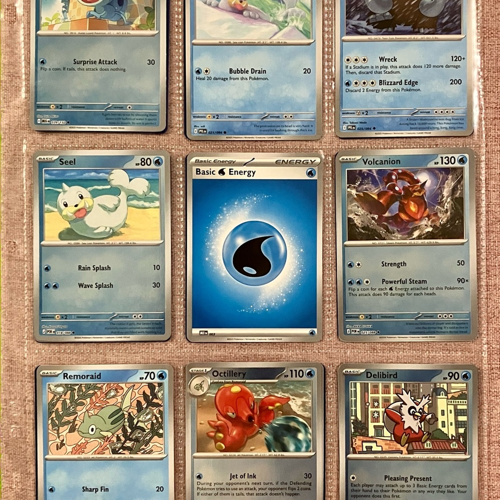 16x Mega Evolution Water Type Pokémon Cards 💧